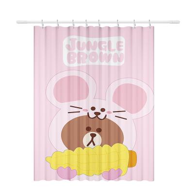 China Sustainable Cheap Price Walmart Cortinas De Bano Cartoon Digital Anime Printing Kids Shower Curtain Bathroom for sale