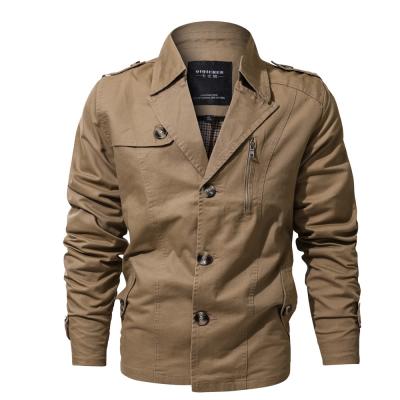 China Viable Men's Autumn Casual Cotton Military Bomber Outwear Anorak Cargo Jacket for sale