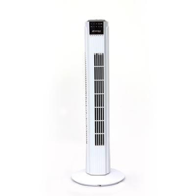 China Fashional High Quality Tower Fan Two Round Pins Plug In Standing Fan With Air Condition Cooler for sale