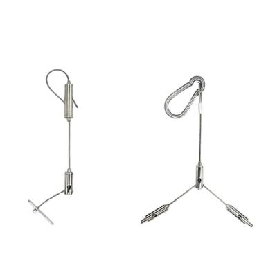 China COPPER+iron the popular cable hanging system with spring hook for Led panel light for sale