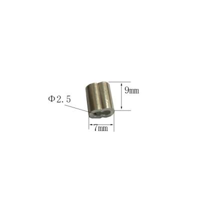 China Aluminum Sleeve Type 8 AL Double Holes Wire Ropes Aluminum Double Hole Ferrule Wire Rope Tightening Fittings for sale