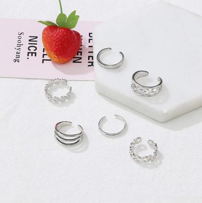 China FASHIONABLE Wholesale 16 Rings Tarnish Free High Quality Ladies Toering Footring Copper Alloy Toe Ring Sets for sale