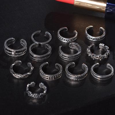 China Vintage Wholesale 12 Color Top Quality Foot Ring Set Adjustable Jewelry For Silver Women for sale