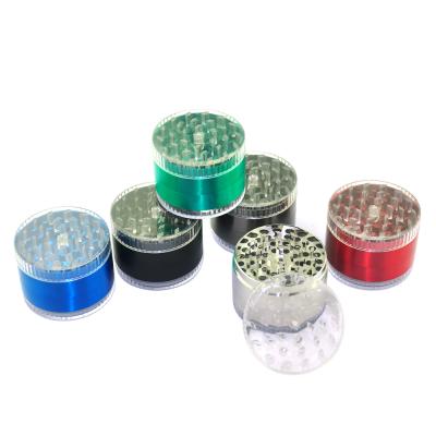 China Customizable Aluminum Plastic and Zinc Alloy Portable Weed Herb Grinder, 61*46 Multifunctional Tobacco Weed Tobacco Grinder for sale