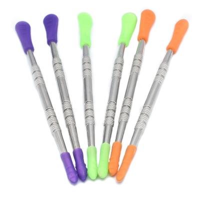 China Factory Directly Wholesale Zinc Alloy Wax Dabber Tool With Silicone Cover Metal Concentrate Wax Dab Tool for sale