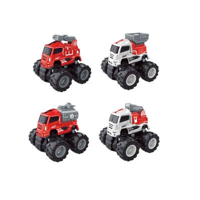 China Toy High Quality 4 Wheel Drive Alloy Children Gift Education Car Friction Fire Car Diecast Toy for sale