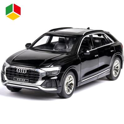 China Diecast Toy QS Toy High Quality Q8 Pull Back Simulation Alloy Car Model Luxury Toy Children Metal 124 Scale Diecast Car With Sound And Light for sale