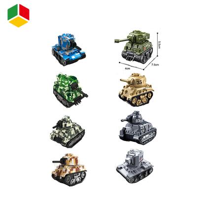 China Diecast Toy High Quality And Hot Selling Custom Die Casting Automobile Alloy Metal Mini Pull Back Tank Armored Metal Car Military Set for sale