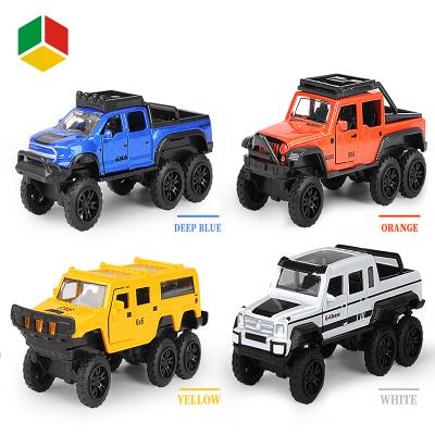 China Top Toy QS 6X6 Off Road Rake OEM 1/50 Diecasting Alloy Car Pull Back Door Can Open Simulation Diecast Car Toys Vehicle for sale