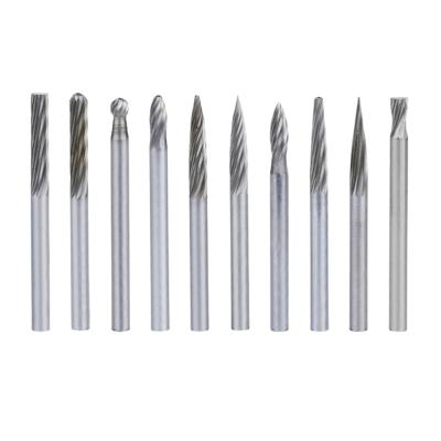 China Sanding / Carving High Performance Type 3mm Tungsten Carbide Drill Bits Burr For Drilling Rotary Hardened Steel for sale