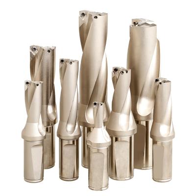 China Hot Selling Nonferrous Metal Manganese Steel Heavy Duty Carbide U-Drill Steel Hole Drilling Bit Set for sale