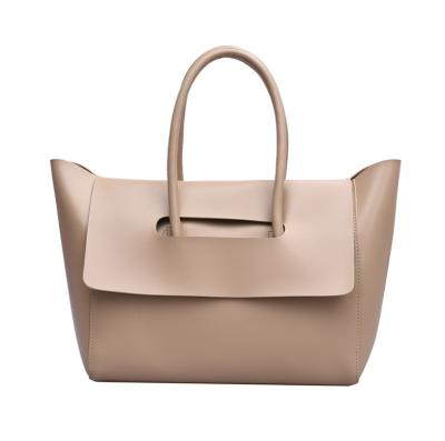 China High Quality Pure Color PU Handbag For Women Autumn/Winter 2021 Large Capacity Handbag For Business Women Texture Tote Bag YGC-405 for sale