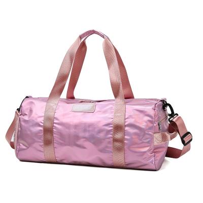 China YGL-08 Shiny Lightweight Duffel Bag Tote Handle Sports Travel Bag Yoga Shoulder New Arrivals Sports Gym Duffel Bag Colorful Fantasy Duffel Bag for sale