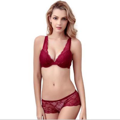 China Factory Wholesale Sexy Underwire Elastic Lace Strap Adjustable Bra Sets for sale