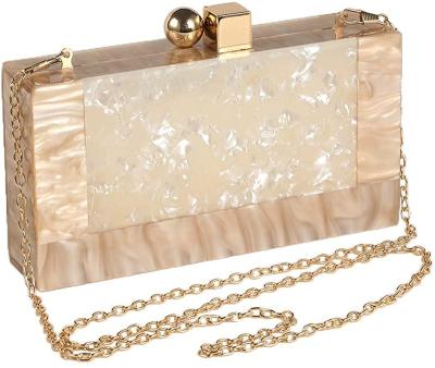 China Women Even Clutch Bags Glitter Marble Purse Wedding Cocktail Party Prom Acrylic Clutch Women Evening Clutch Bags for sale