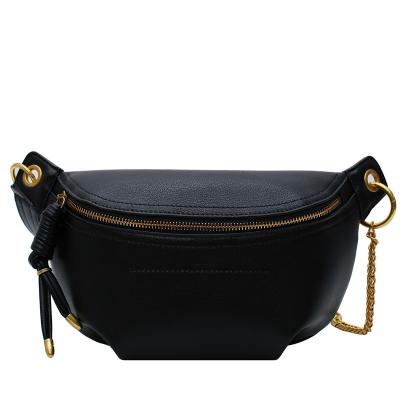 China New Fashion PORTABLE Ladies Leather Waist Bag OEM Girl Fanny Pack Women Cross - Body Chest Bags Handbag for sale