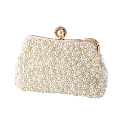 China Women Even Artificial Pearl Clutch Evening Bag Wedding Purse High Quality Beaded Clutches Clutch Bags for sale