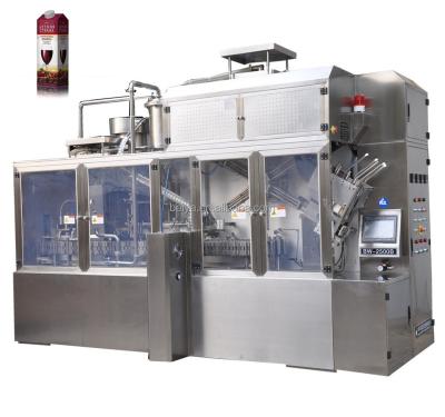 China Automatic Beverage Gable Top Paper Box Filling Machine For Wine for sale