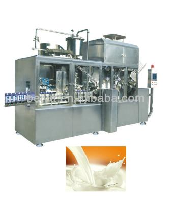 China Long Beverage Shelf Life Milk Filling Machine For Gable Top Carton for sale