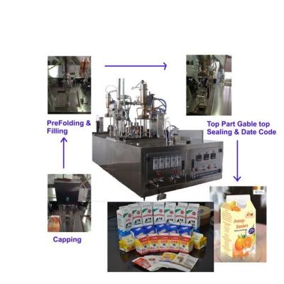 China Manual Type Juice Gable Top Food Filling Machine for sale