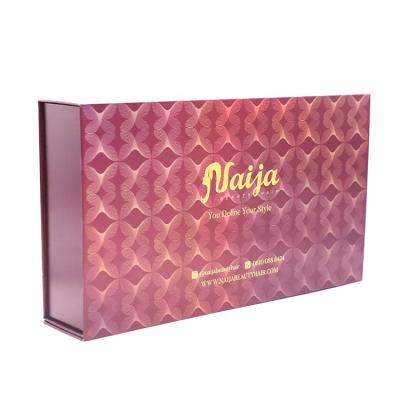 China Recyclable factory custom logo printing embossed high quality luxury hair packaging boxes for women wig/gift/shoes/garment storage with for sale