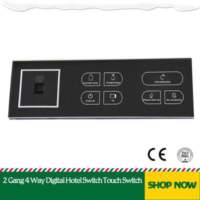 China Black type hotel touch tempered glass panel+86 bottom base switch united electrical switch wall switches for sale