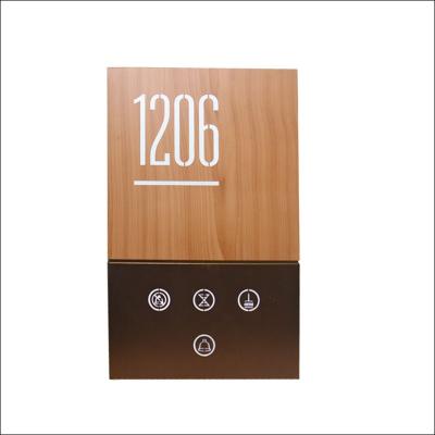 China UK Design Doorbell Touch Screen Modern Logo Wooden Custom Metal Door Signs Customized for sale