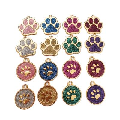 China Viable new product gold metal foot print dog tag custom advertising blank wholesale engraving custom logo for sale