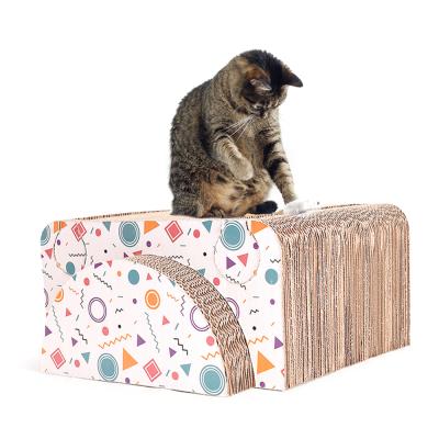 China Sustainable Wholesale Stools Cat Scratcher Sets Large Cat Scratch Cardboard Universal Cat Scratcher Stool for sale