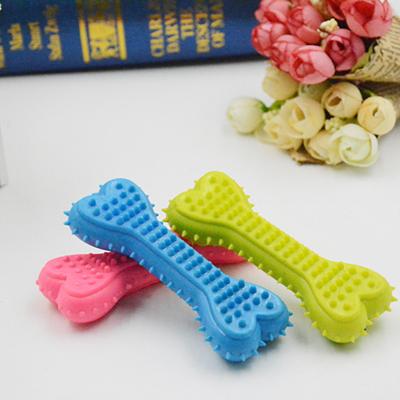 China Viable TPR Dog Bone Shape Interactive Pet Toys Cleaning Teeth Bite Durable Hard Rubber Soft Toy Pet Toys for sale