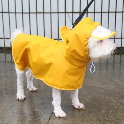 China Viable Wholesale Factory Directly Sell Reflective Pet Clothing Coat Yellow Large Dog Raincoat for sale