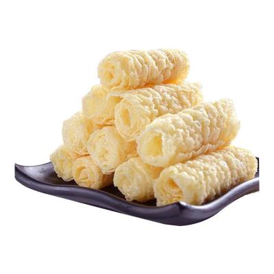 China FROZEN Factory Fired Dried Soybean Bell Roll Hot Pot Food Products Fried Beancurd Rolls Stuffed with Minced Tenderloi Wholesale for sale