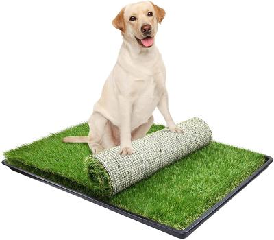 China Waterproof Indoor Outdoor Use Washable Mesh Grass Dog Pads Porch Trainer Toilet For Pets Training Pads for sale