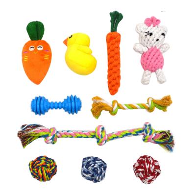 China Eco Friendly Training Rubber Rope Stocked Toy Dog Chew Custom Plush Squeak Interactive Pet Toys Wholesale for sale