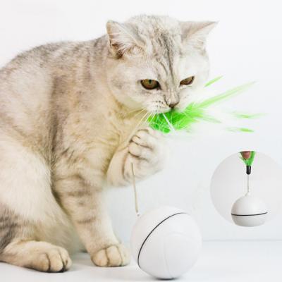 China Smart Interactive Viable Cat Toy Ball Amazon Hot Sale Sairpet USB Electric Cat Ball for sale