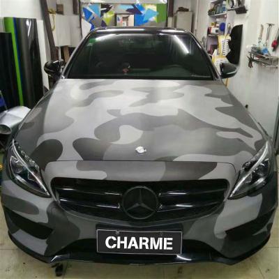 China Matte Chrome Vinyl Wrap Camo Air Bubble Free Vintage Car Wrap Bubble Free Camouflage Car Wrap Vinyl for sale