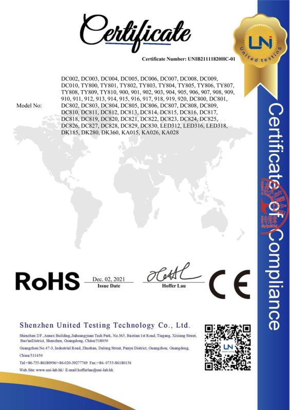 RoHS - Shenzhen Hope Technology Development Co., Ltd.