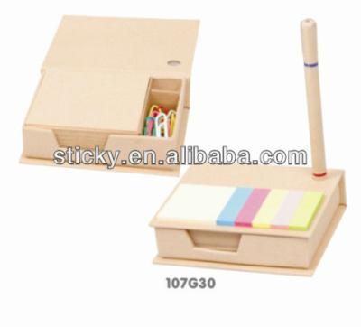 China Hardcover book note paper in recycled paper box with sticky note on cover for sale