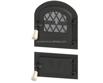 China OEM Small Indoor Cast Iron Stove Door Wood Fireplace for sale