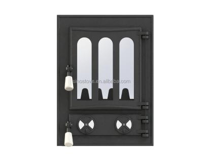 China Wooden Cast Iron Stove Door Fireplace Door for sale