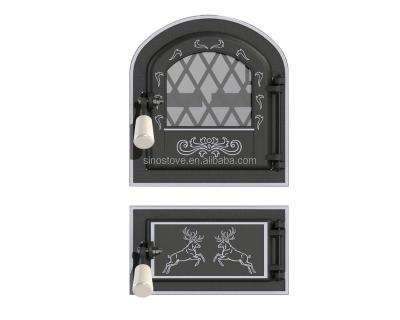 China East Europe Cast Iron Wood Burning Stove Fire Door for sale