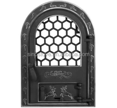 China Customized design traditional cast iron usi sobe stove door for sale