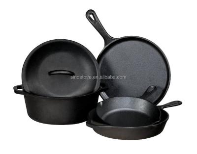 China Sustainable Cheap High Quality Cast Iron Cookware For Camping for sale