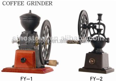 China cast iron & Antique Cast Iron Wooden Coffee Maker Grinder Hand Grinder for sale