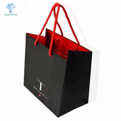 China Recyclable Logo Printed Luxury Premium Portable Wine Gift Packing Custom Paper Bag for sale