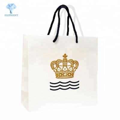 China Shenzhen Size Chart Recyclable Restaurant White Paper Bag Twisted Handle for sale