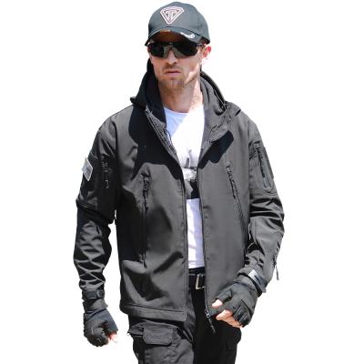 China Durable And Breathable Surplus Sharkskin Softshell Waterproof Army Jacket With Fleece Lining Outer Jacket for sale