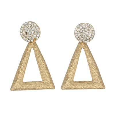 China New Simple Design Eco-Friendly Elegant Lady Life Jewelry Vintage Styles Geometric Triangles Shape Delta Label Earrings for sale