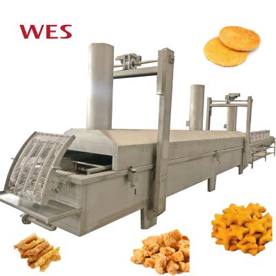 China Garment Shops High Quality General Automatic Chicken Nuggents Fried Continuous Chicken Frying Line for sale