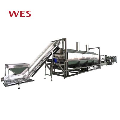 China Frying Factory Price Automatic Beans Frying Belt Conveyor Continuous Deep Fryer Line for sale